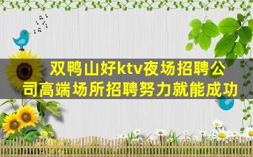 双鸭山好ktv夜场招聘公司高端场所招聘努力就能成功